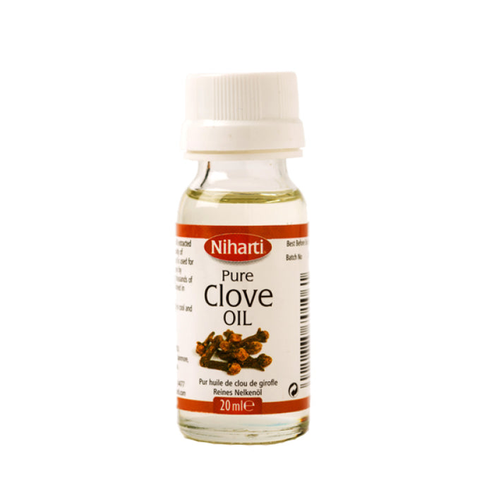 Niharti Pure Clove Oil 20ml 100% Natural Dental/Oral Care Toothache