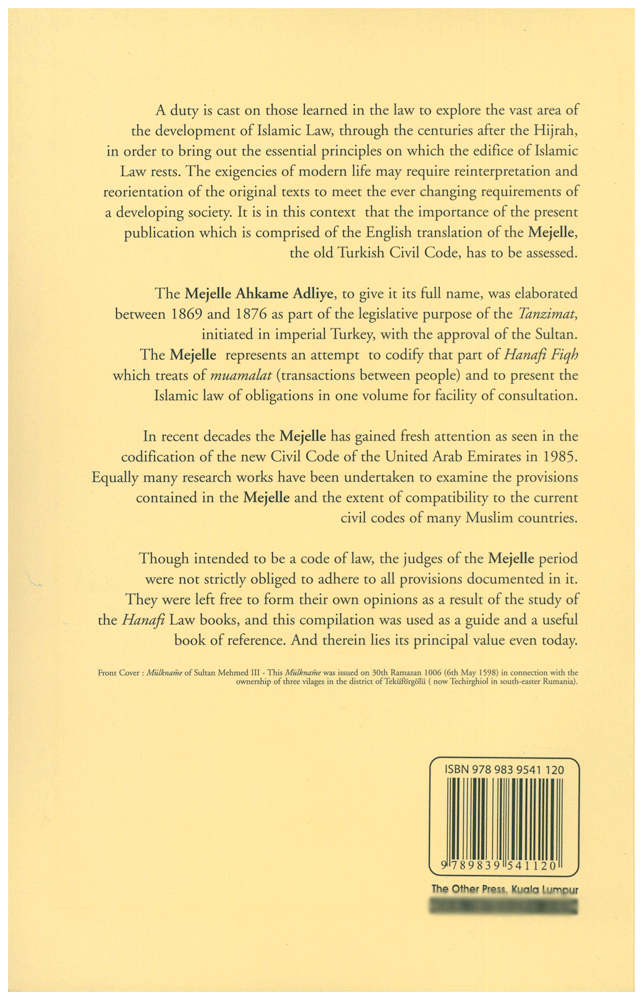 The Mejelle - A Complete Code of Islamic Civil Law