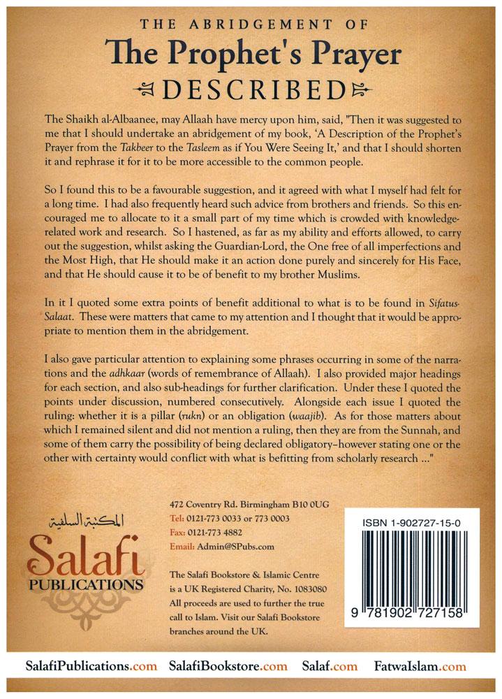 The Abridgement Of The Prophet's Prayer Described