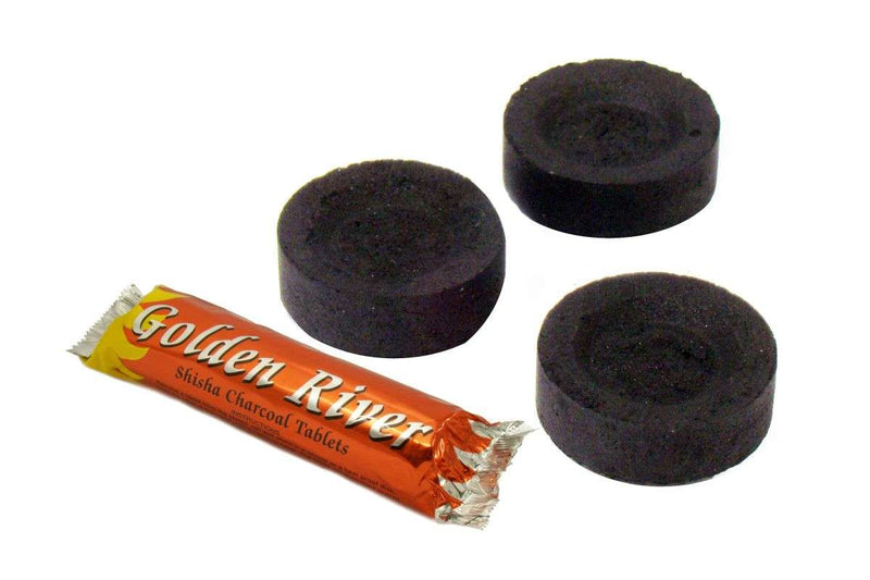 GOLDEN RIVER CHARCOAL SHISHA BUKHOOR CHARCOAL (10 TABLETS)